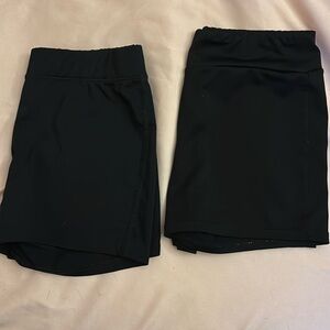 2 pairs of spandex gym shorts